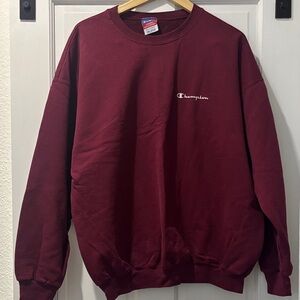 Champion Men's Burgundy Crewneck Sweater